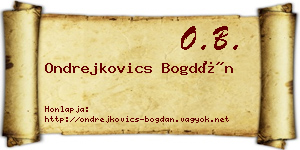 Ondrejkovics Bogdán névjegykártya